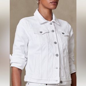 Banana Republic Women’s Classic White Denim Jacket